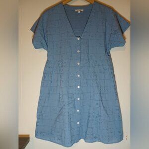 Madewell Eyelet V-Neck Mini Dress
